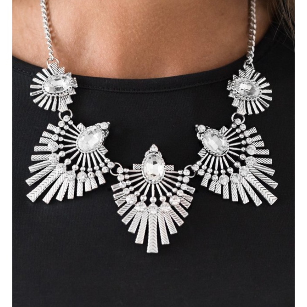 SOLD Silver necklace and earrings set!